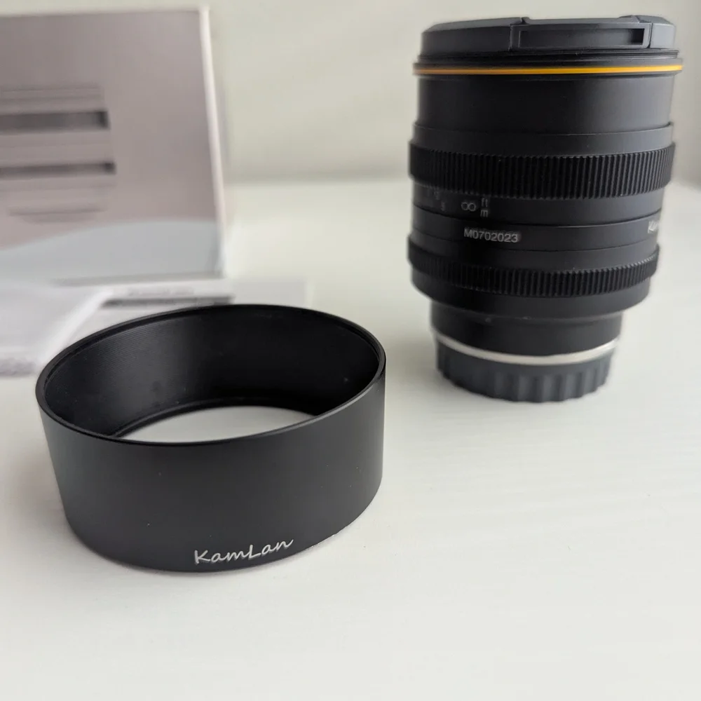 KamLan 50mm F1.1 II Lens w/ Manual Focus - Canon Mirrorless M EF-M